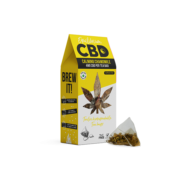 Equilibrium CBD 48mg Full Spectrum Chamomile Tea Bags Box of 12