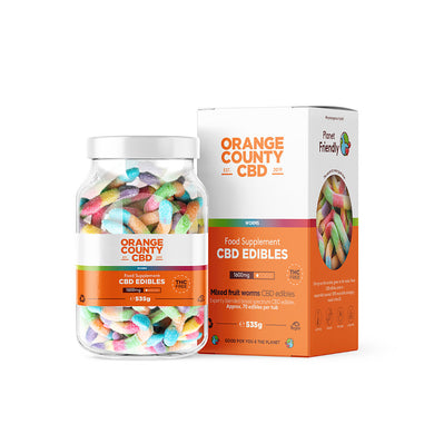 BROAD-SPECTRUM CBD GUMMY WORMS 1600mg ORANGE COUNTY